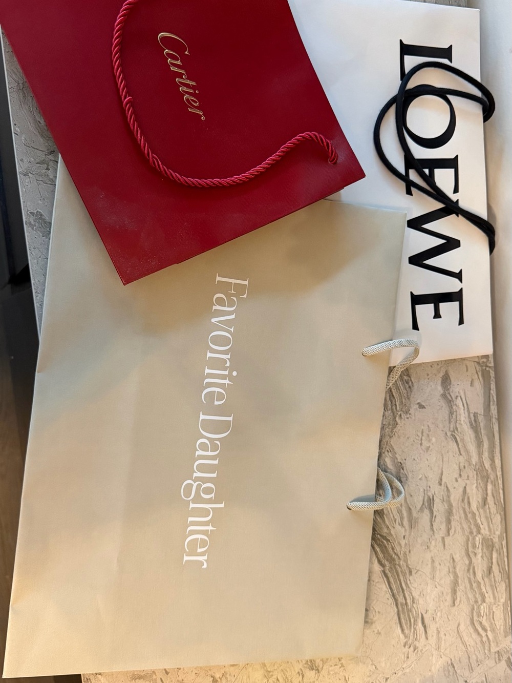 3x designer shopping bags